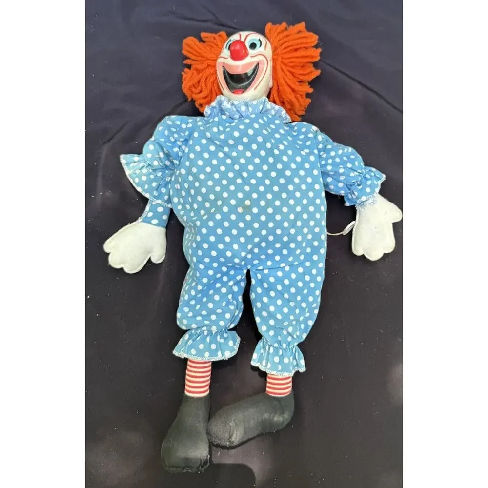 Vintage 1960's Pull Sting Talking Bozo Clown Doll From Mattel Creepy It Clown